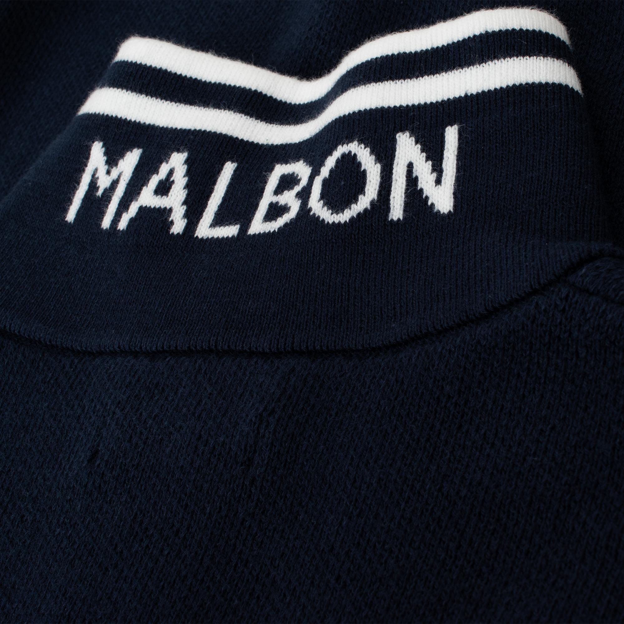 Malbon Golf Cooper Bucket Sorrel Knit Quarter Zip Sweater Navy
